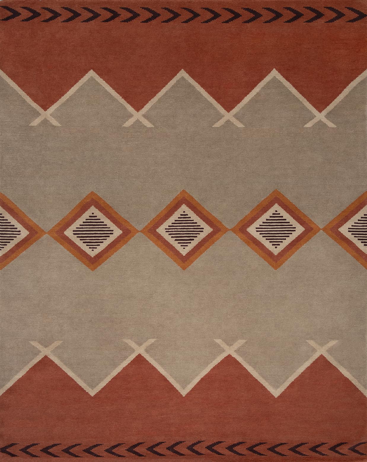 Mesa LW1D Khaki Paprika Hand Woven Rug