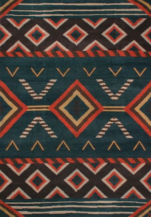 LW18C, teal/red/chocolate