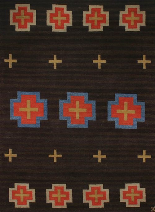 LW21B, brown/bright blue/tangerine
