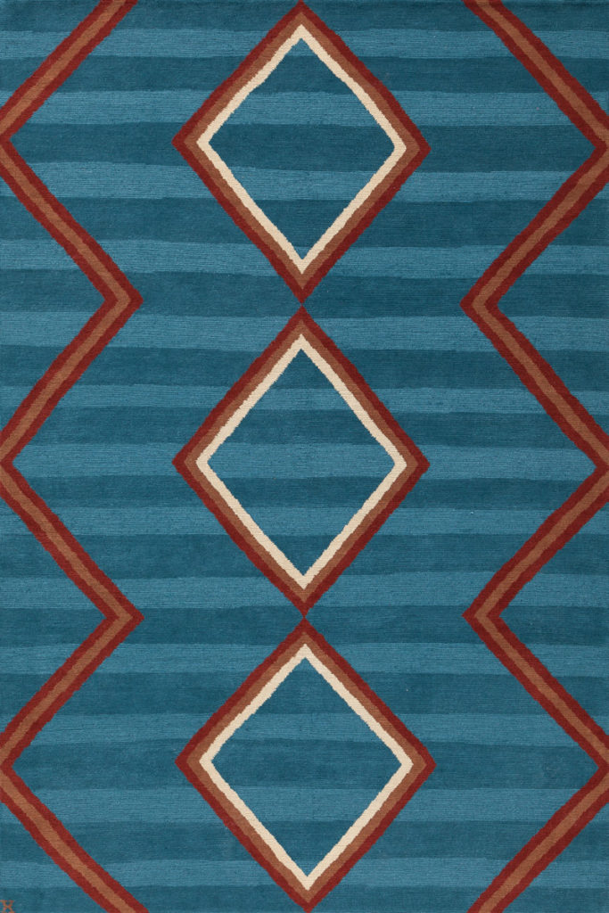 LW22 Turquoise (custom) New Moon Rugs